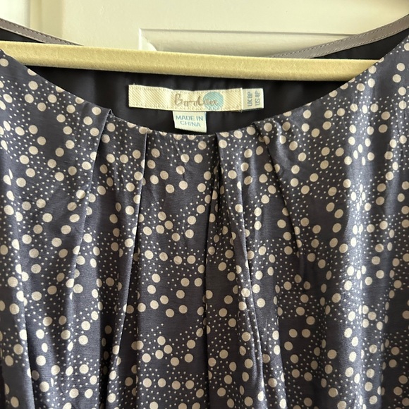 BODEN Silk Blend Polka Dot Dress - Picture 7 of 8